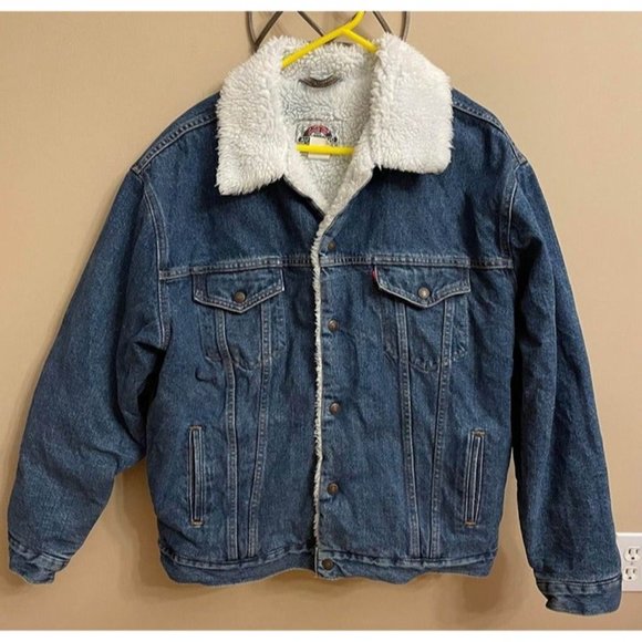 Vintage Men's Levi's® Sherpa-Lined Trucker Jacket Size XL - Picture 2 of 7